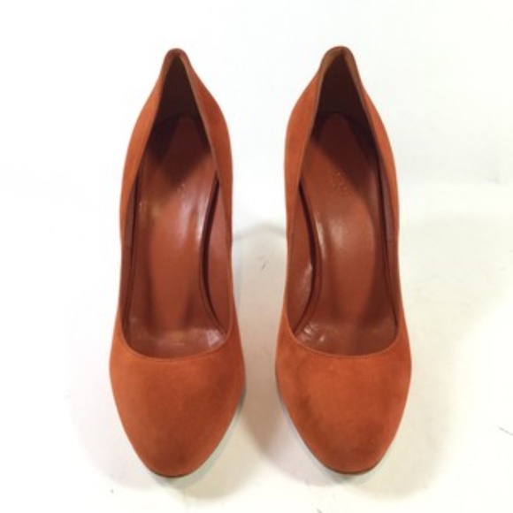 Gucci Rust Suede Pumps - Picture 3 of 8